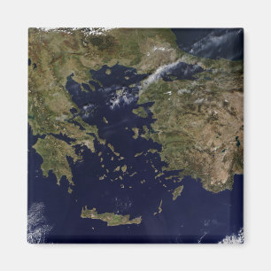Aimant Vue satellite de la Grèce et de la Turquie