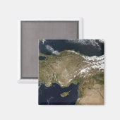 Aimant Vue satellite de la Turquie (Recto/Verso)