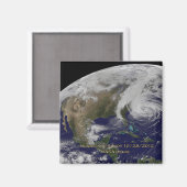 Aimant Vue satellite de l'ouragan Sandy (Recto/Verso)
