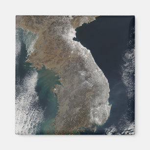 Aimant Vue satellite des chutes de neige