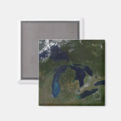 Aimant Vue satellite des Grands Lacs (Recto/Verso)