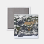 Aimant Vue satellite détaillée de la Terre (Recto/Verso)
