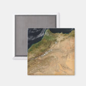 Aimant Vue satellite du Maroc (Recto/Verso)