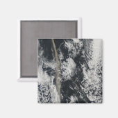 Aimant Vue satellite d'un panache de cendres (Recto/Verso)