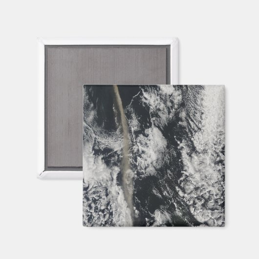 Aimant Vue satellite d'un panache de cendres (Recto/Verso)