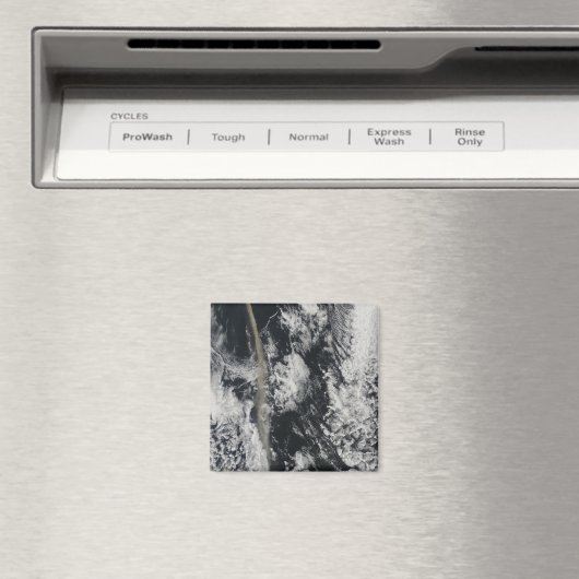 Aimant Vue satellite d'un panache de cendres (In Situ (Lave-vaisselle))