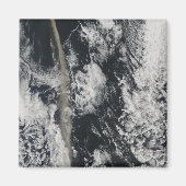 Aimant Vue satellite d'un panache de cendres (Devant)