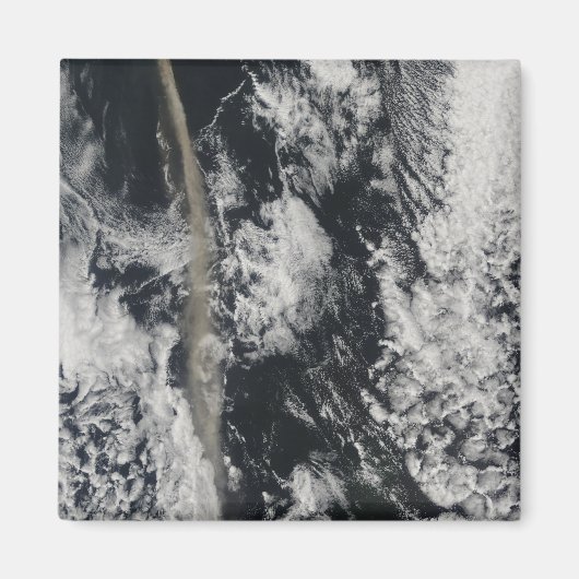 Aimant Vue satellite d'un panache de cendres (Devant)