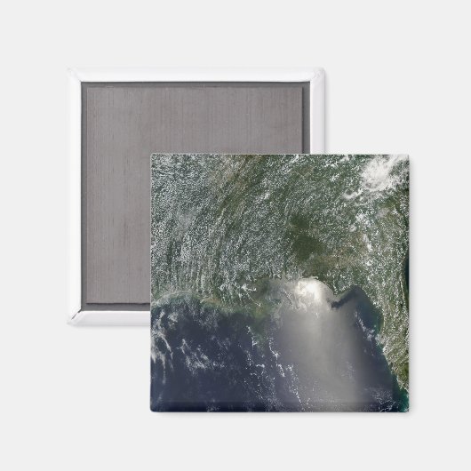 Aimant Vue satellite d'une marée noire (Recto/Verso)