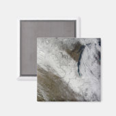 Aimant Vue satellite sur la neige et le froid (Recto/Verso)