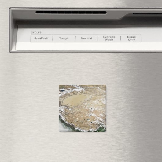 Aimant Vue satellite sur le plateau tibétain (In Situ (Lave-vaisselle))