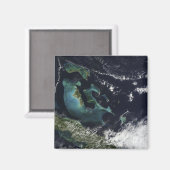 Aimant Vue satellite sur les îles Bahama (Recto/Verso)