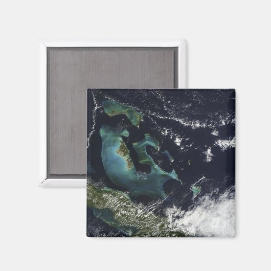 Aimant Vue satellite sur les îles Bahama (Recto/Verso)