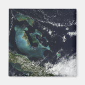 Aimant Vue satellite sur les îles Bahama (Devant)
