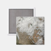 Aimant Vue satellite sur l'ouest des États-Unis (Recto/Verso)