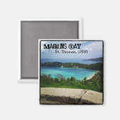 Aimant Vue sur la baie de Magens, St. Thomas, USVI (Recto/Verso)