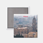 Aimant Vue sur la cathédrale de Malaga (Recto/Verso)