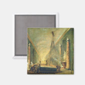 Aimant Vue sur la Grande Galerie du Louvre (Recto/Verso)