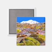 Aimant Vue sur la montagne des Andes du Pérou #1 (Recto/Verso)