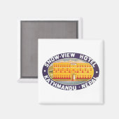 Aimant Vue sur la neige Hotel Kathmandu Nepal (Recto/Verso)