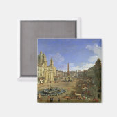 Aimant Vue sur la Piazza Navona, Rome (Recto/Verso)
