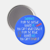 Aimant Vue sur la piscine (Recto/Verso)