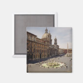 Aimant Vue sur la place (Recto/Verso)