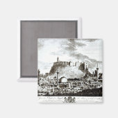 Aimant Vue sur la ville et le château d'Alep, Syrie (Recto/Verso)