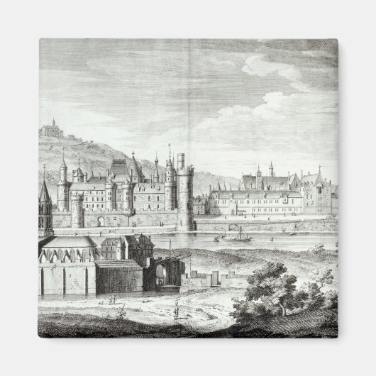 Aimant Vue sur l'abbaye de Saint-Germain-des-Prés (Devant)