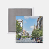 Aimant Vue sur le centre de Séville (Recto/Verso)