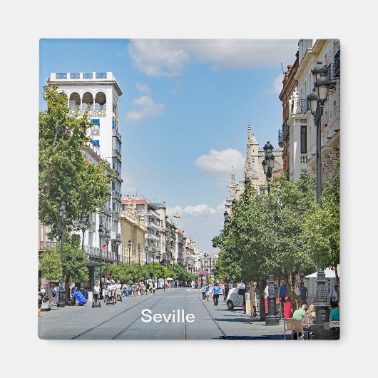 Aimant Vue sur le centre de Séville (Devant)