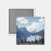 Aimant Vue sur le lac Rocky Mountain, Parc national Glaci (Recto/Verso)
