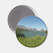 Aimant Vue sur le lac Swiftcurrent du parc national des G (Recto/Verso)
