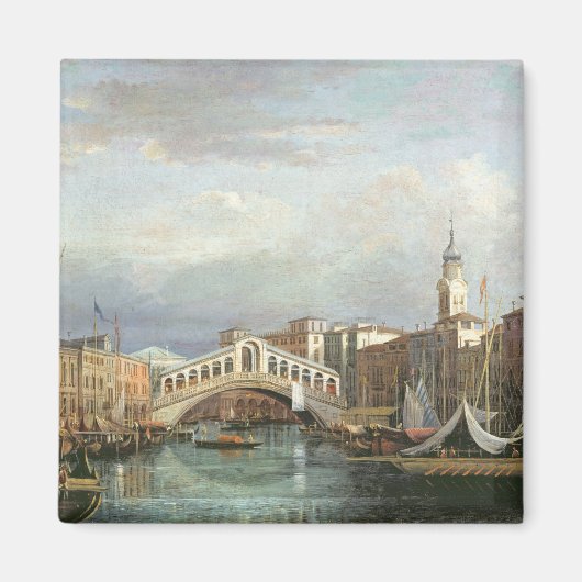 Aimant Vue sur le pont du Rialto à Venise (Devant)