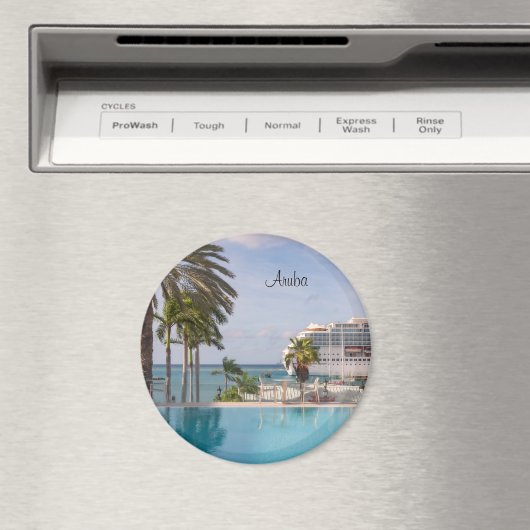 Aimant Vue sur le rivage à Aruba (In Situ (Lave-vaisselle))