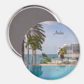 Aimant Vue sur le rivage à Aruba (Recto/Verso)