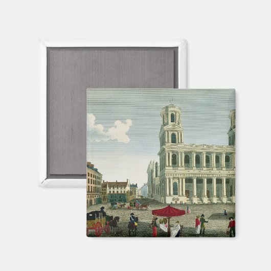 Aimant Vue sur l'église Saint-Sulpice (Recto/Verso)