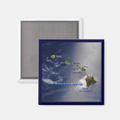 Aimant Vue sur les îles Hawaiiennes (Recto/Verso)