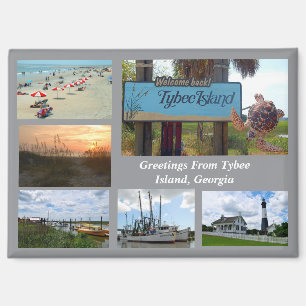 Aimant Vue sur l'île de Tybee, Géorgie