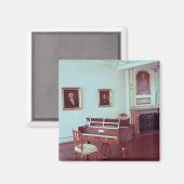 Aimant Vue sur une chambre avec piano à queue (Recto/Verso)