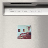 Aimant Vue sur une chambre avec piano à queue (In Situ (Lave-vaisselle))