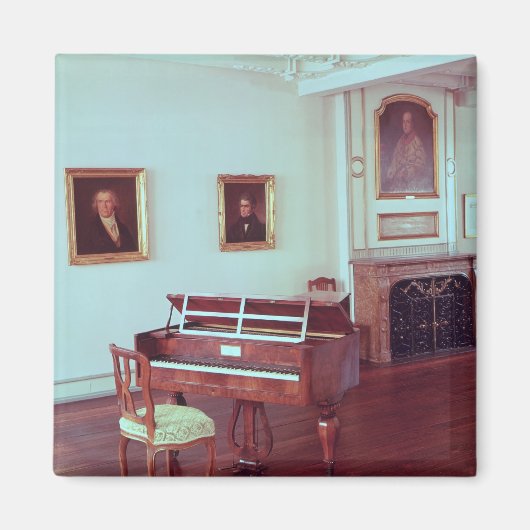 Aimant Vue sur une chambre avec piano à queue (Devant)