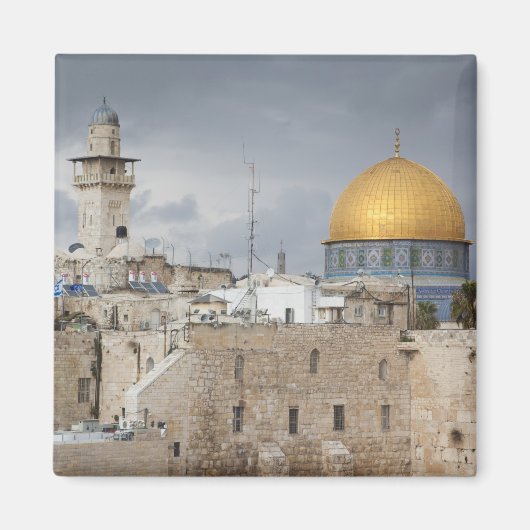 Aimant Vue sur Western Wall Plaza, en fin d'après-midi (Devant)