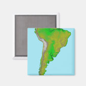 Aimant Vue topographique de l'Amérique du Sud (Recto/Verso)