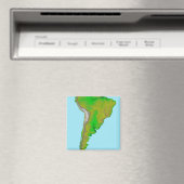 Aimant Vue topographique de l'Amérique du Sud (In Situ (Lave-vaisselle))