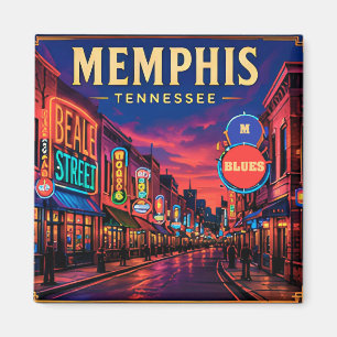 Aimant 🎸 Vues de Beale Street à Memphis Tennessee