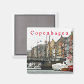 Aimant Vues de Copenhague. Nyhavn P. 2. (Recto/Verso)