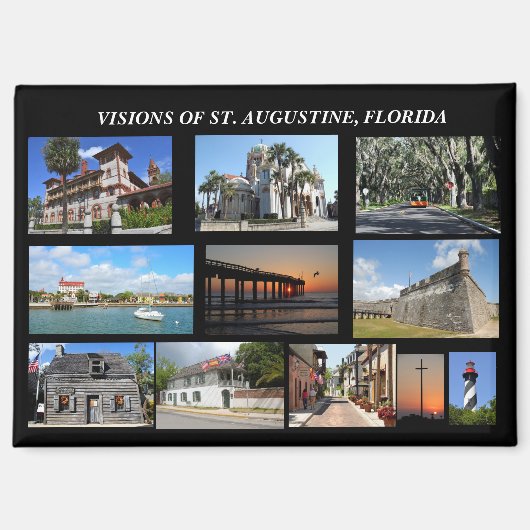 Aimant Vues de St. Augustine, Floride (Recto)