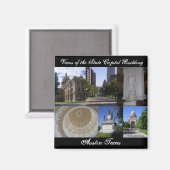 Aimant Vues de State Capitol Building, Austin, Texas (Recto/Verso)