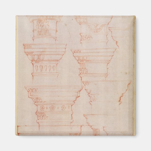 Aimant W.18v Étude des capitales de colonne (Devant)